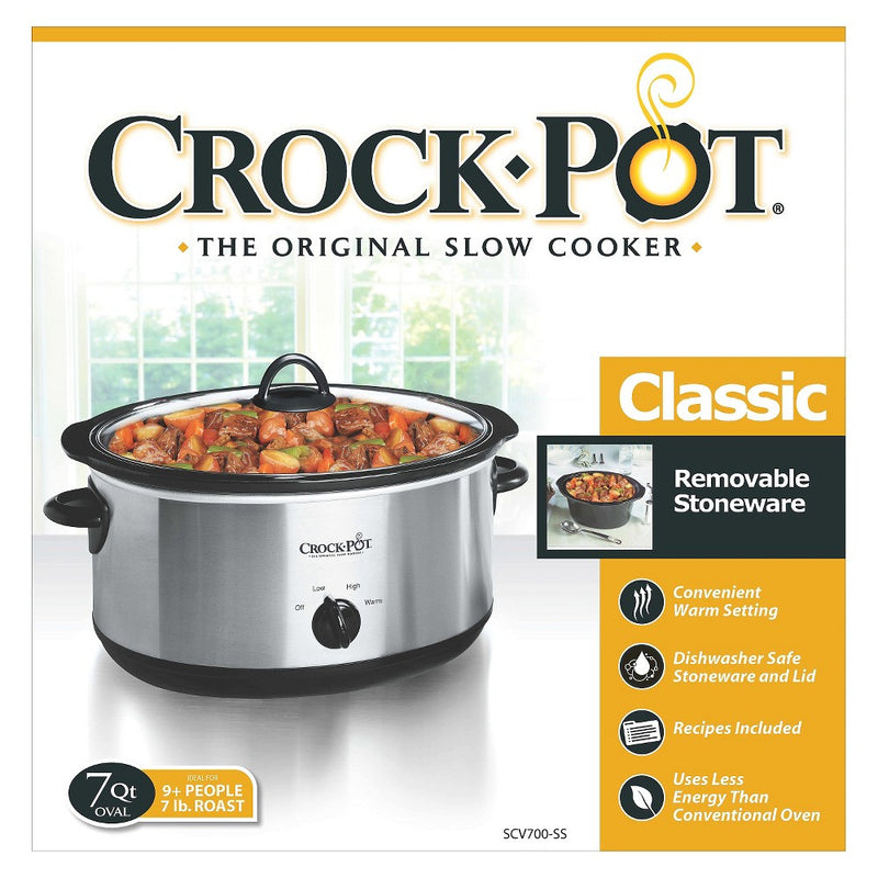Crock-Pot 7qt Manual Slow Cooker - Silver SCV700-SS