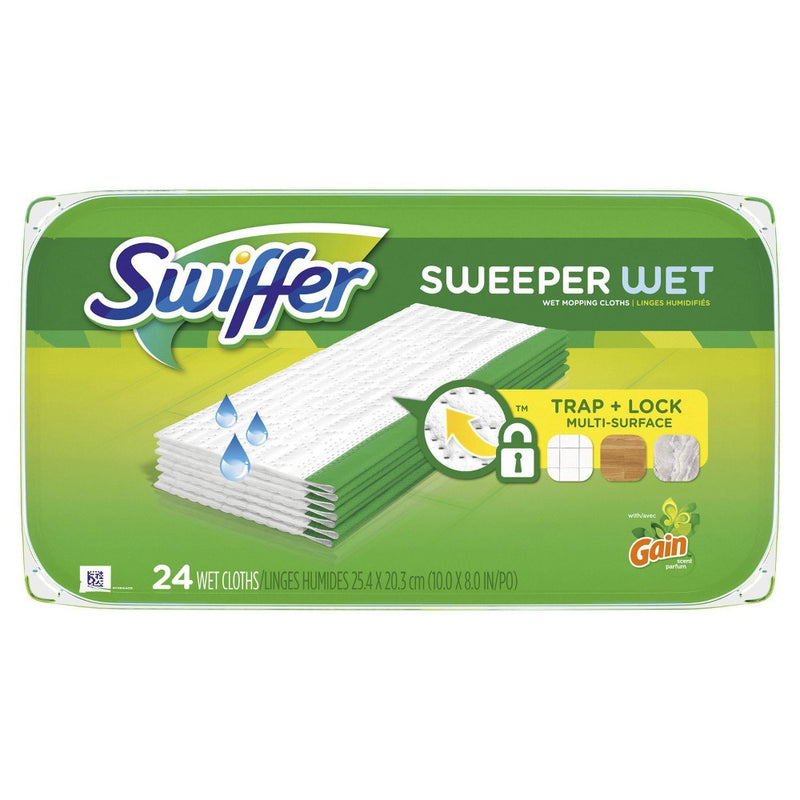 Swiffer Sweeper Wet Mopping Cloths with Gain Scent - 24ct+