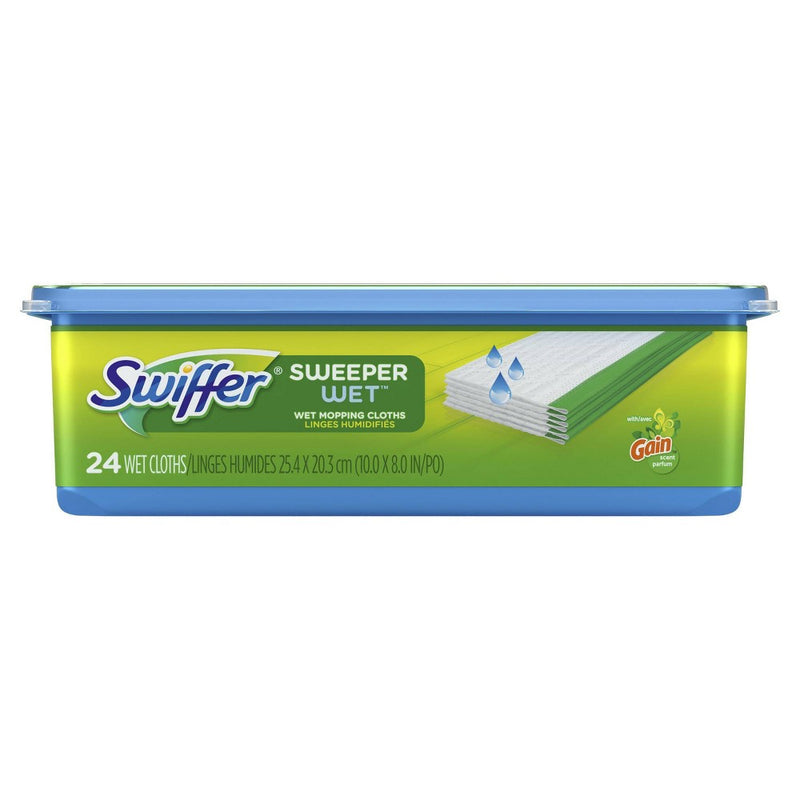 Swiffer Sweeper Wet Mopping Cloths with Gain Scent - 24ct+