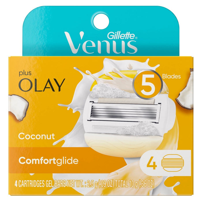 Venus ComfortGlide Plus Olay Coconut Women's Razor Blade Refills - 4ct