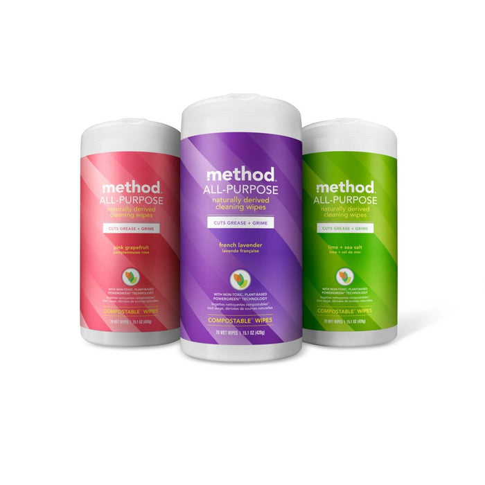 Method All Purpose Wipes Pink Grapefruit - 70ct