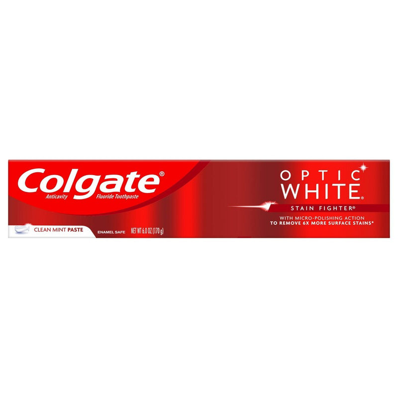 Colgate Optic White Stain Fighter Whitening Toothpaste - Clean Mint - 6oz