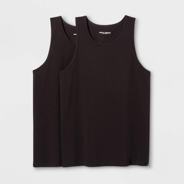 Pair of Thieves Men's Tank Undershirt 2pk - Black M