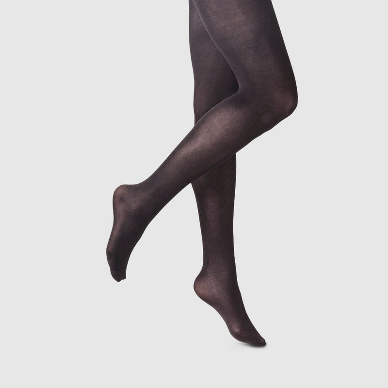 Women's 50D High Waist CT Opaque Tights Socks - A New Day Black M/L