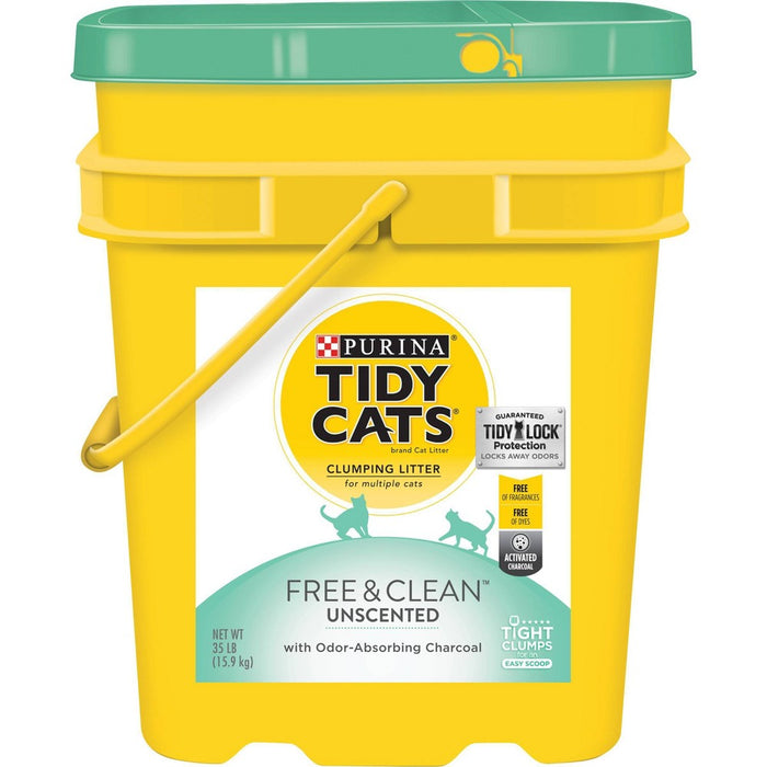 Purina Tidy Cats Free & Clean Unscented Multi-Cat Clumping Litter - 35lbs* (LOCAL PICKUP ONLY)