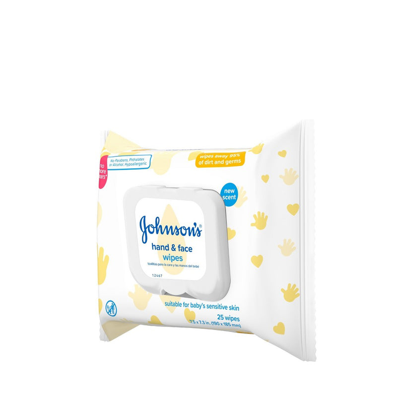 Johnson's Hand & Face Wipes - 25ct