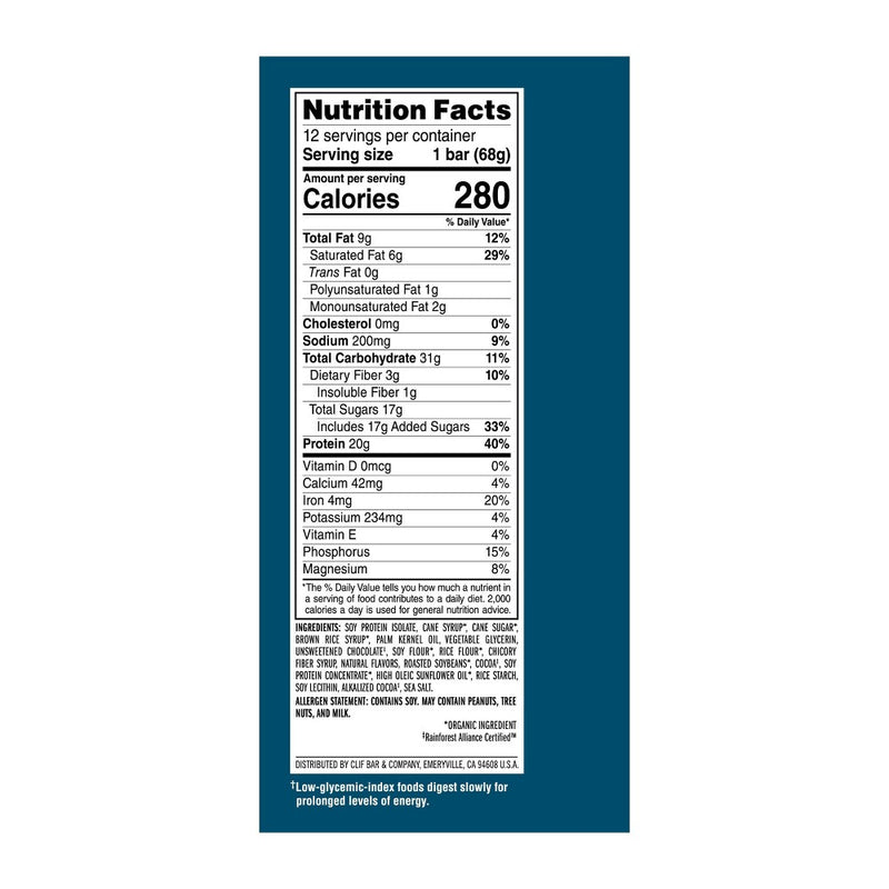 CLIF Builders Protein Bars - Chocolate Mint - 20g Protein - 12ct
