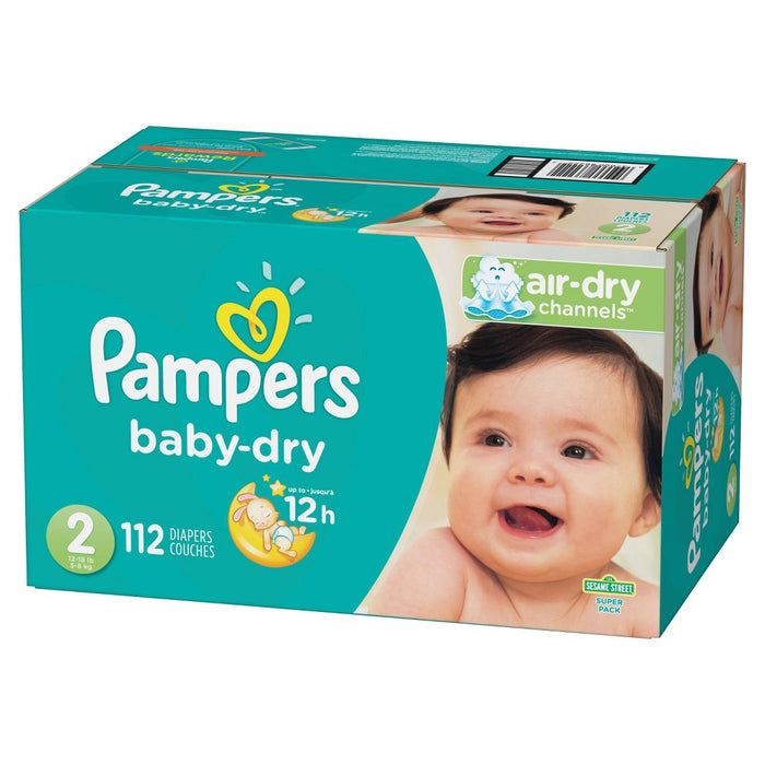 Pampers Baby Dry Diapers Super Pack Size 2 - 112ct900036000515343
