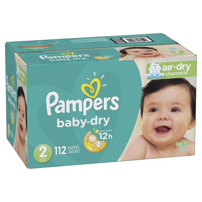 Pampers Baby Dry Diapers Super Pack Size 2 - 112ct900036000515343