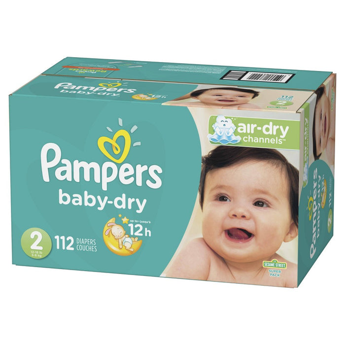 Pampers Baby Dry Diapers Super Pack Size 2 - 112ct900036000515343