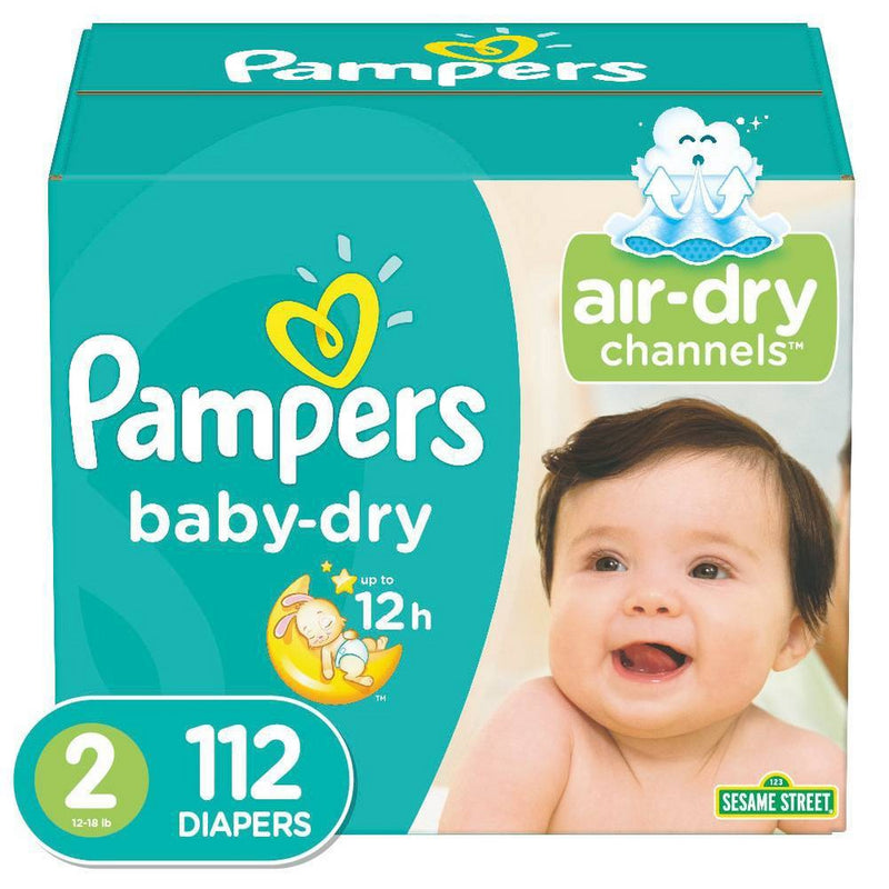Pampers Baby Dry Diapers Super Pack Size 2 - 112ct900036000515343