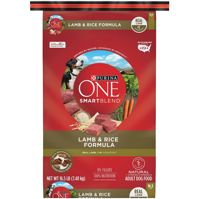 Purina ONE SmartBlend Lamb & Rice Formula Adult Dry Dog Food - 16.5lbs (LOCAL PICKUP ONLY)