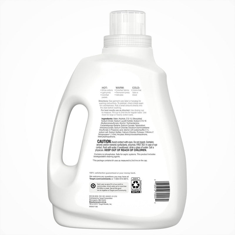Free Clear HE Liquid Laundry Detergent - 100 fl oz - up & up