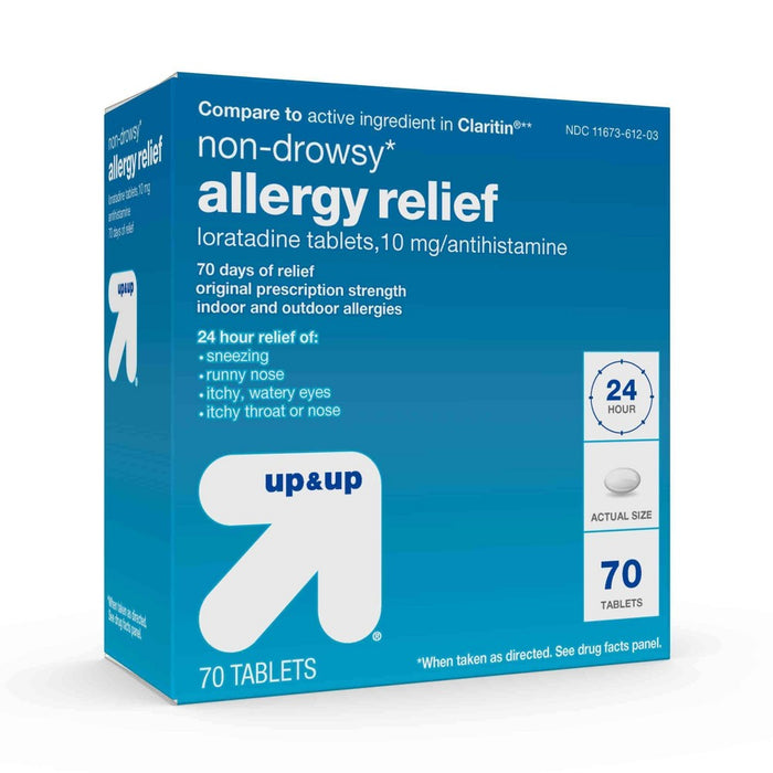 Loratadine Antihistamine 10mg Non Drowsy Allergy Relief Tablets - 70ct - up & up