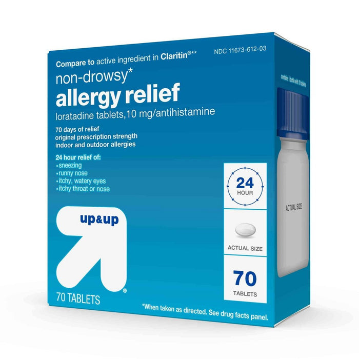 Loratadine Antihistamine 10mg Non Drowsy Allergy Relief Tablets - 70ct - up & up