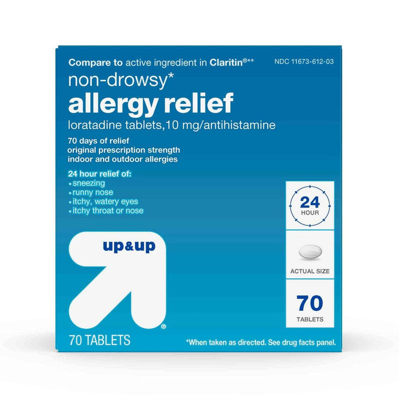Loratadine Antihistamine 10mg Non Drowsy Allergy Relief Tablets - 70ct - up & up