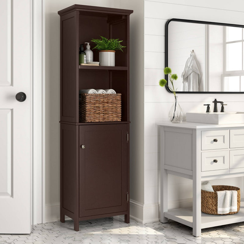 Wood Linen Tower Espresso - Threshold (LOCAL PICKUP ONLY)