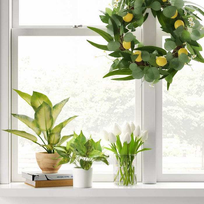 10" x 9" Artificial Leaf Arrangement - Threshold