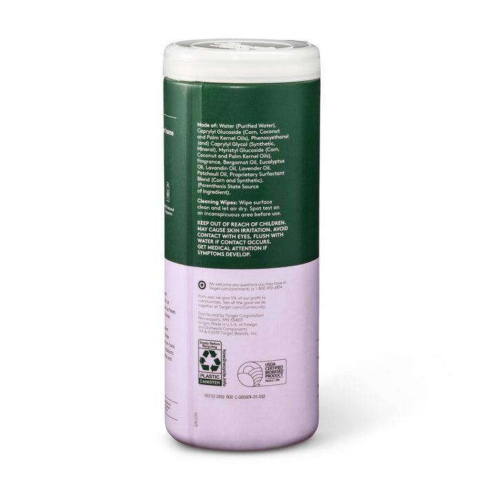 Lavender & Bergamot Multi Surface Cleaning Wipes - 35ct - Everspring
