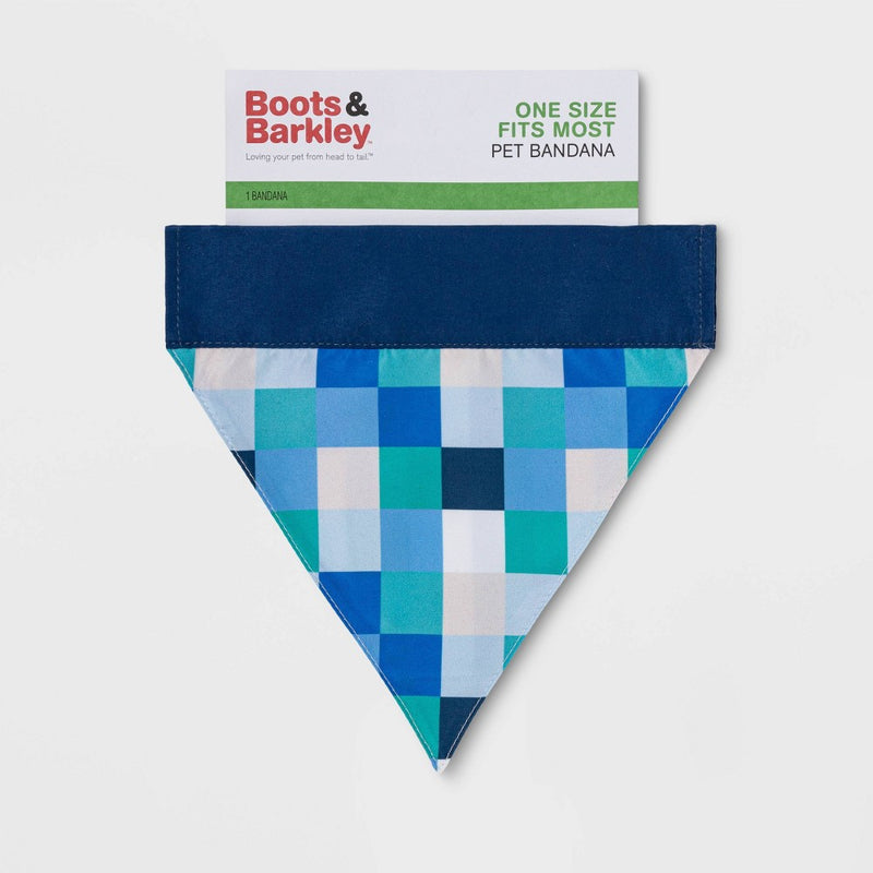Keeping It Cool Dog Collar Slide Bandana - Squares - Boots & Barkley