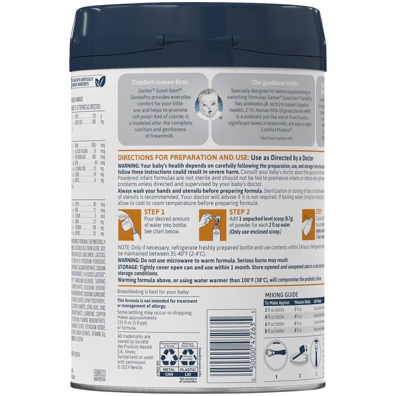 Gerber Good Start GentlePro Infant Formula Powder with Probiotics & HMO - 32oz