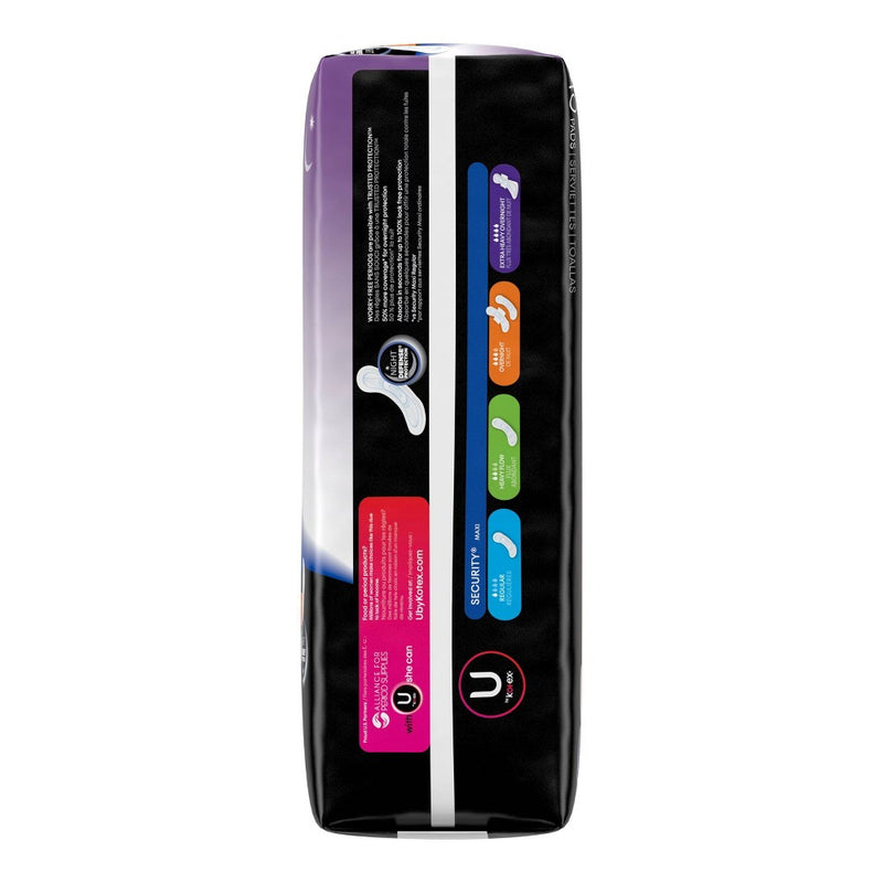 U by Kotex Security Maxi Pad - Overnight - Unscented - 40ct