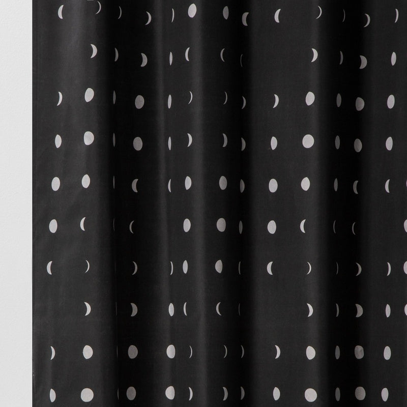 Moon Microfiber Shower Curtain  Gray/Black - Room Essentials