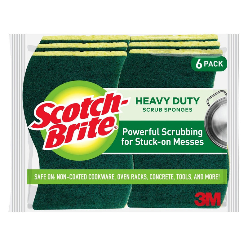 Scotch-Brite  Heavy Duty Scrub Sponges - 6pk