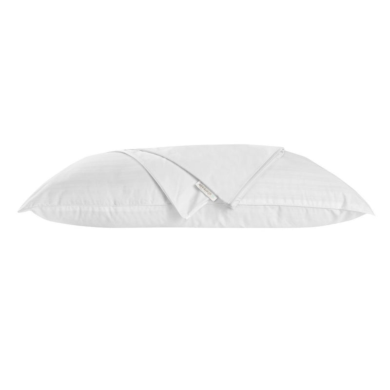 King Maximum Bed Bug and Allergy Protection Pillow Protector White - AllerEase
