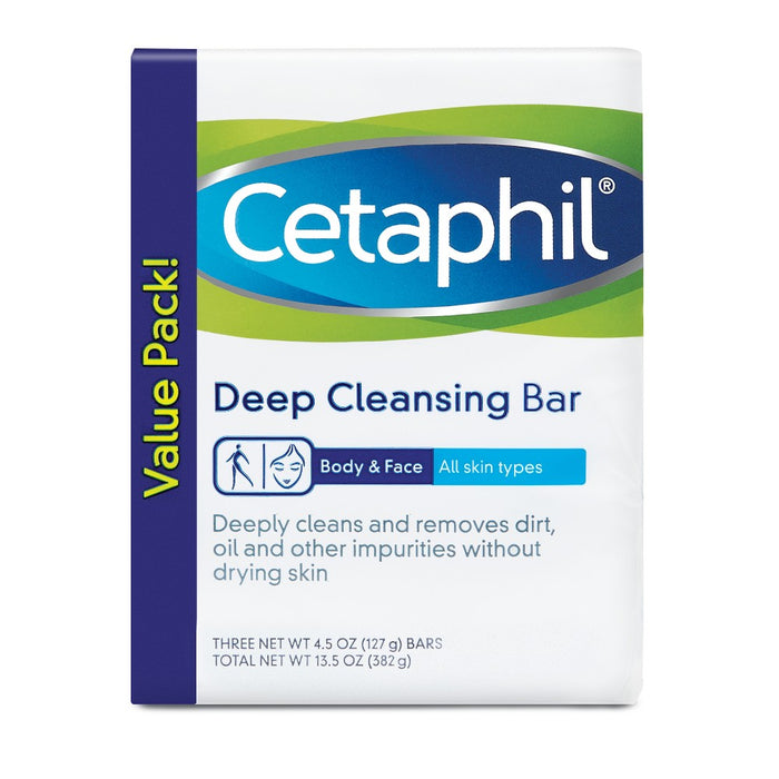 Cetaphil Deep Cleansing Bar Soap - 3pk - 4.5oz each