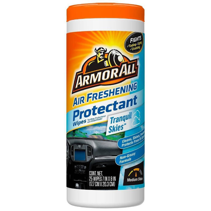 Armor All 25ct Protectant Wipes Tranquil Skies Automotive Protector