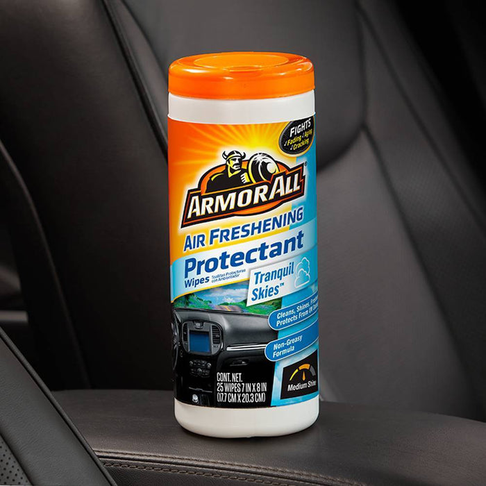 Armor All 25ct Protectant Wipes Tranquil Skies Automotive Protector