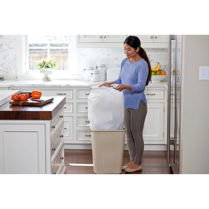 Glad Tall Kitchen Drawstring Trash Bags - ForceFlexPlus - 13 Gallon - White Febreze Fresh Clean - 45ct