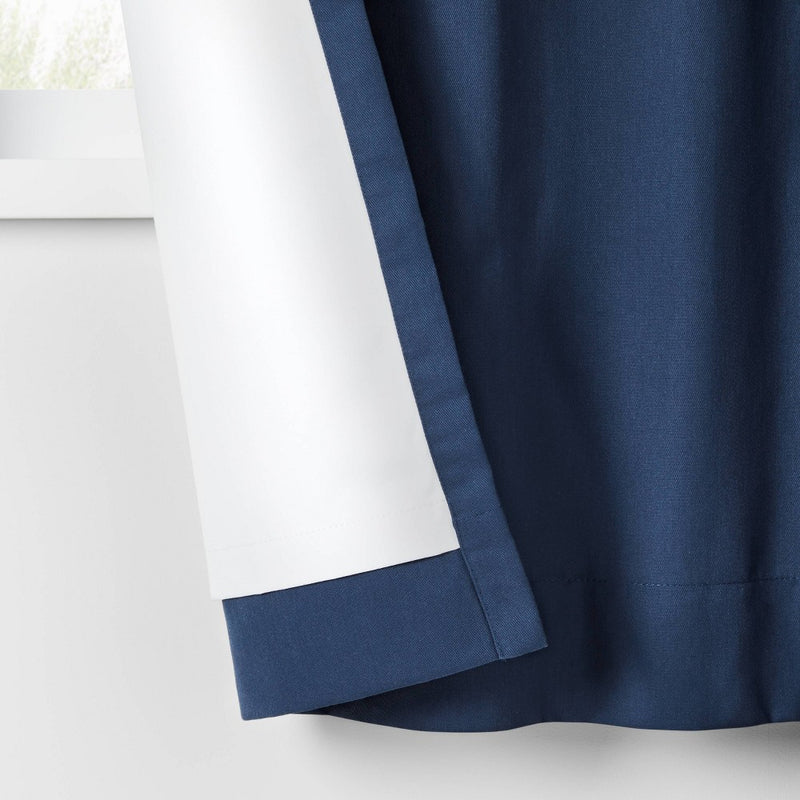 84" Blackout Twill Solid Panel Navy - Pillowfort