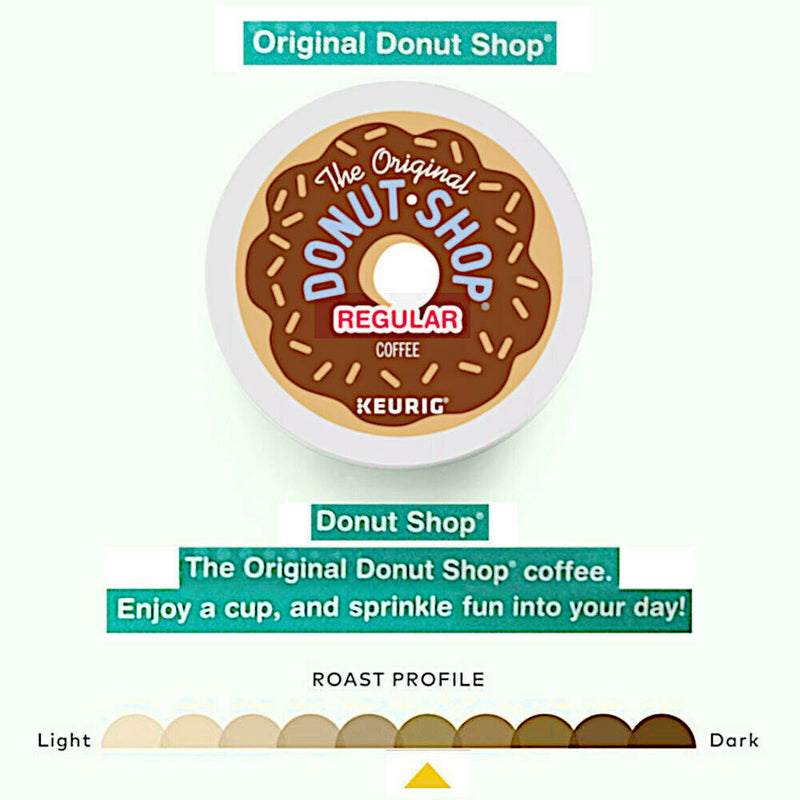 The Original Donut Shop Regular, Keurig Single-Serve K-Cup Pods, Medium Roast Coffee, 12 Count