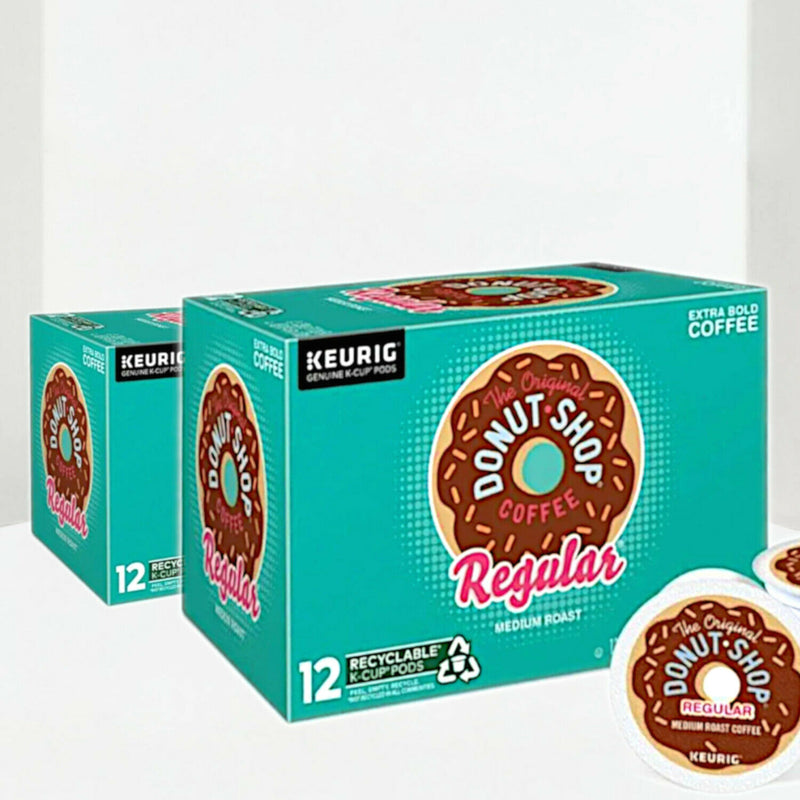 The Original Donut Shop Regular, Keurig Single-Serve K-Cup Pods, Medium Roast Coffee, 12 Count