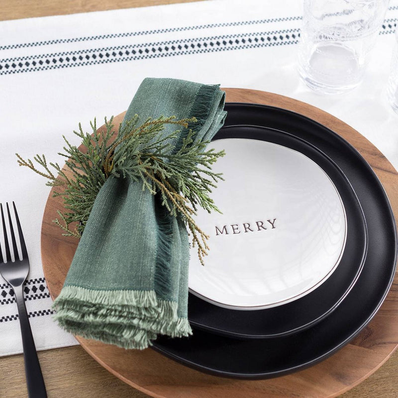 5pc Matte Finish Flatware Set Black - Hearth & Hand with Magnolia