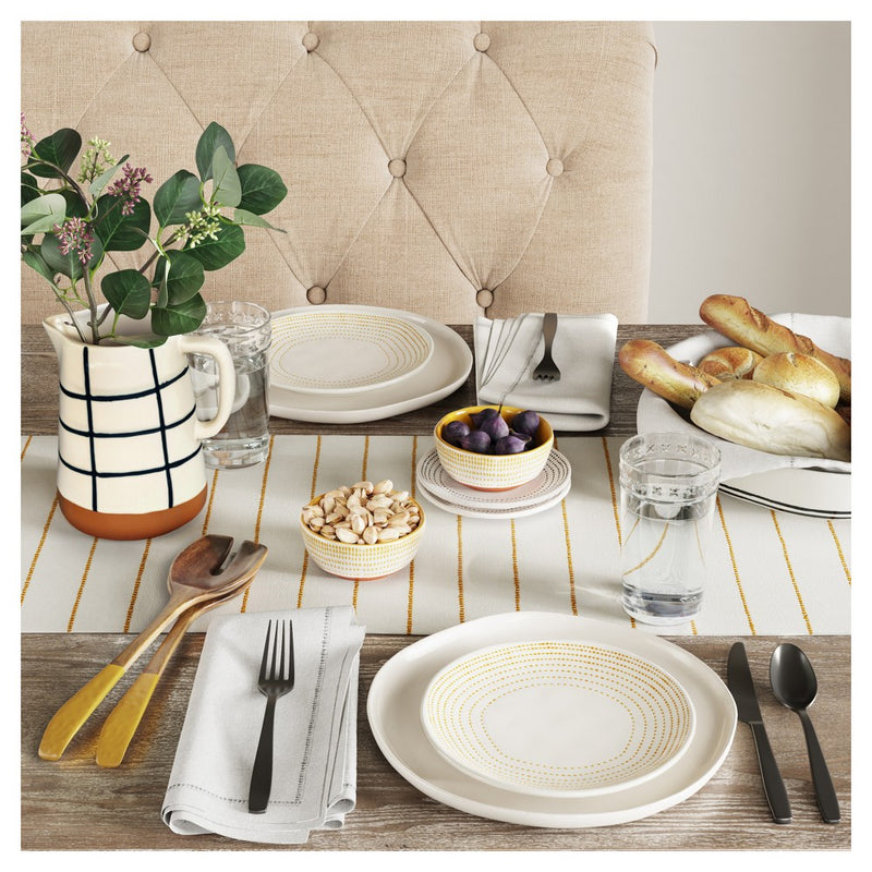 5pc Matte Finish Flatware Set Black - Hearth & Hand with Magnolia