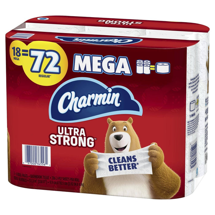 Charmin Ultra Strong Toilet Paper - 18 Mega Rolls