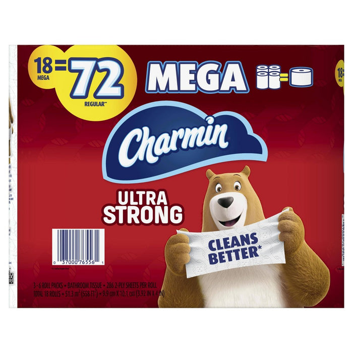 Charmin Ultra Strong Toilet Paper - 18 Mega Rolls