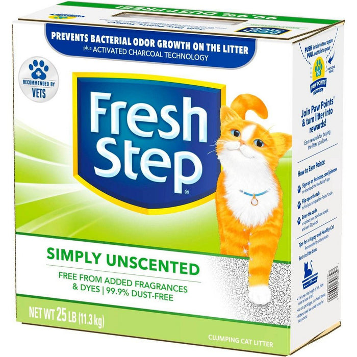 Fresh Step - Simply Unscented Litter - Clumping Cat Litter - 25lbs (LOCAL PICKUP ONLY)