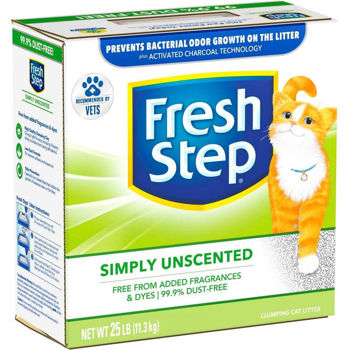 Fresh Step - Simply Unscented Litter - Clumping Cat Litter - 25lbs (LOCAL PICKUP ONLY)
