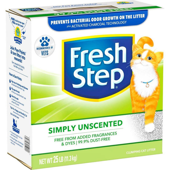 Fresh Step - Simply Unscented Litter - Clumping Cat Litter - 25lbs (LOCAL PICKUP ONLY)