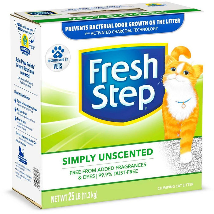 Fresh Step - Simply Unscented Litter - Clumping Cat Litter - 25lbs (LOCAL PICKUP ONLY)
