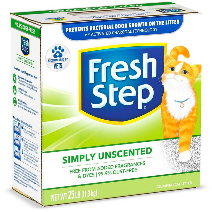 Fresh Step - Simply Unscented Litter - Clumping Cat Litter - 25lbs (LOCAL PICKUP ONLY)
