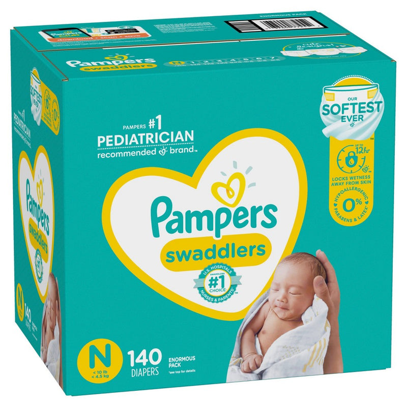 Pampers Swaddlers Diapers - Size Newborn - 140ct