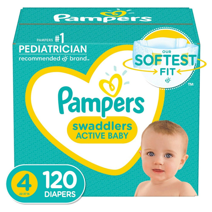 Pampers Swaddlers Diapers - Size 4 - 120ct