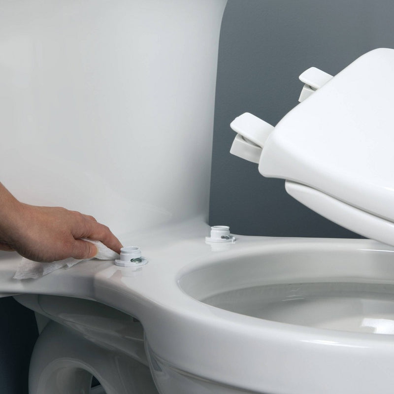 Round Molded Wood Toilet Seat with Easy Clean & Change Hinge White - Mayfair by Bemis