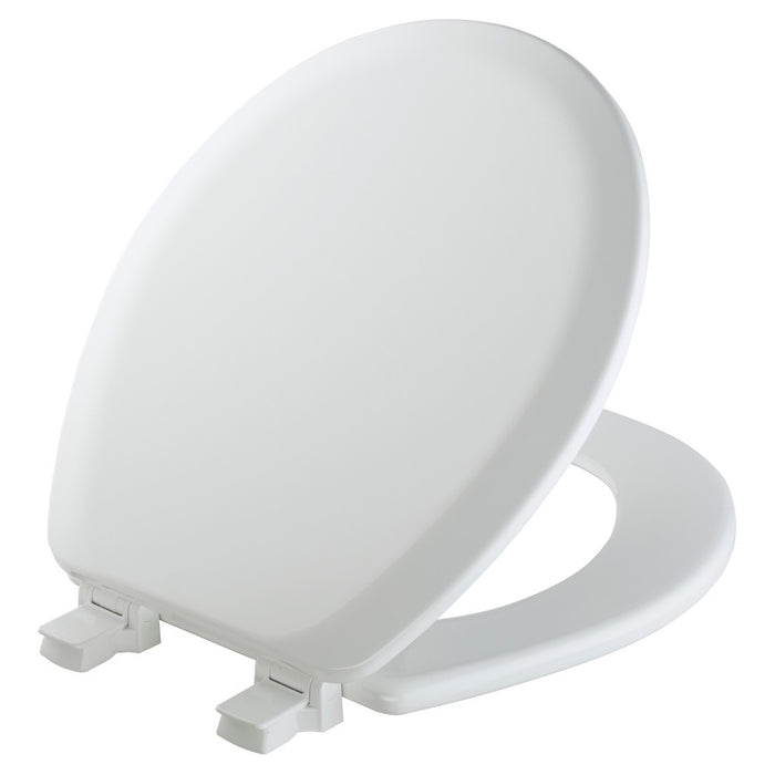 Round Molded Wood Toilet Seat with Easy Clean & Change Hinge White - Mayfair by Bemis