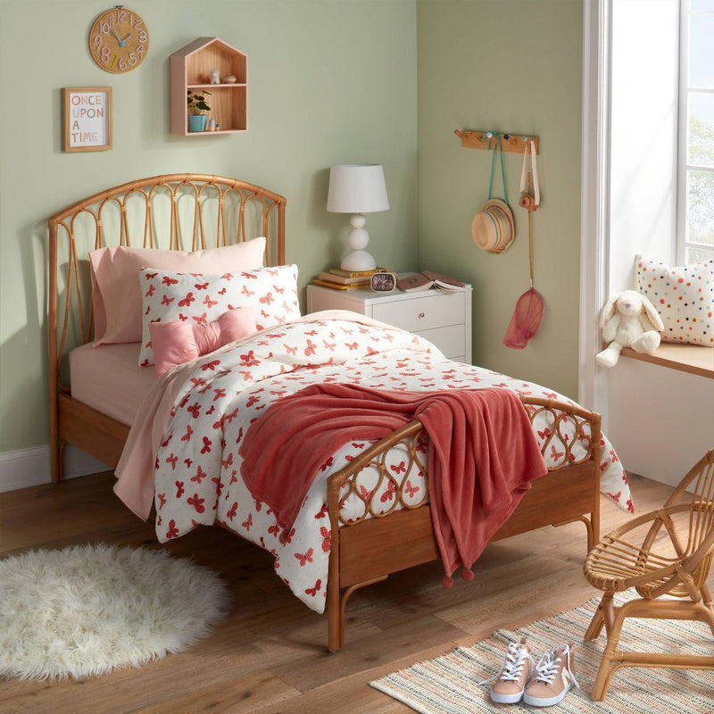 Twin Solid Cotton Sheet Set Pink - Pillowfort